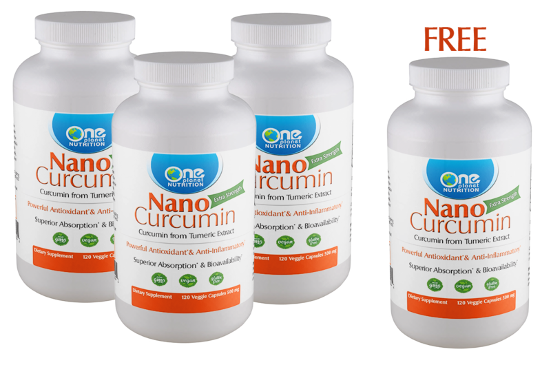 Nano Curcumin - 120 Caps - 500 mg - Buy 3 Get 1 Free