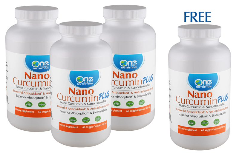 Nano Curcumin Plus - 60 Caps - 500 mg - Buy 3 Get 1 Free