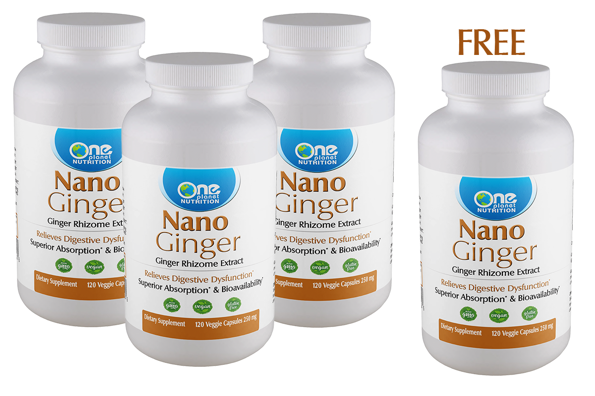 Nano Ginger - 120 Caps - 250 mg - Buy3 Get 1 Free