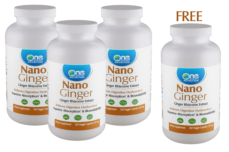 Nano Ginger - 120 Caps - 250 mg - Buy3 Get 1 Free