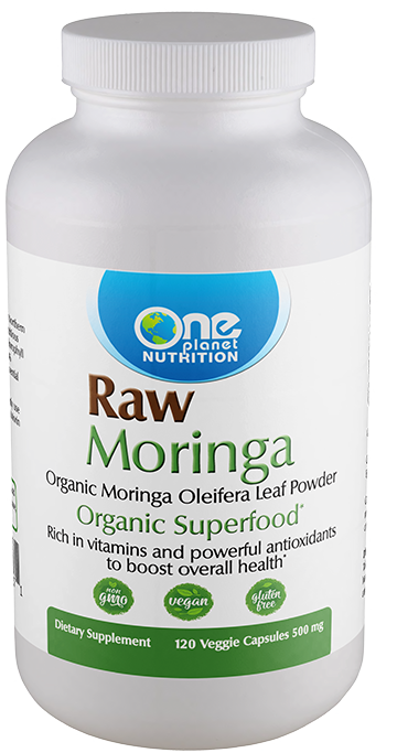Moringa Raw Organic - 120 Caps - 500 mg