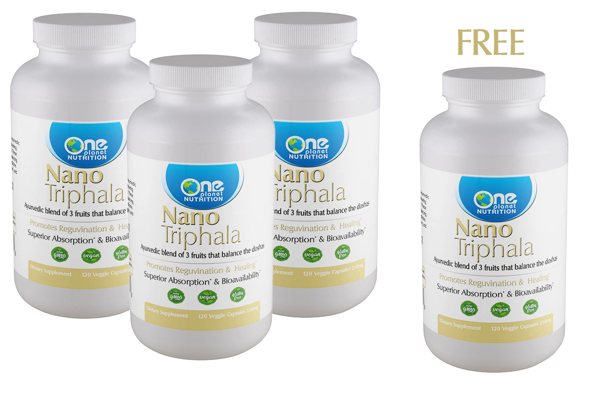 Nano Triphala - 120 Caps - 250mg - Buy 3 Get 1 Free
