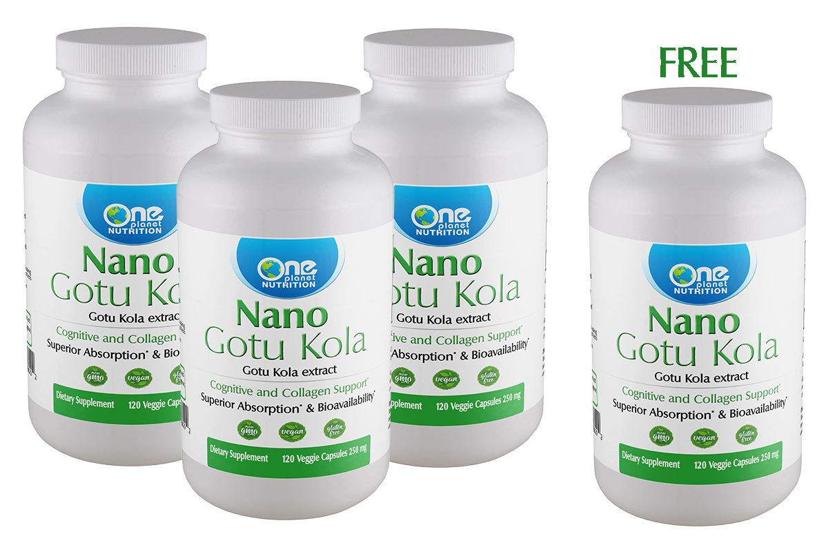 Nano Gotu Kola - 120 Caps - 250mg - Buy 3 Get 1 Free