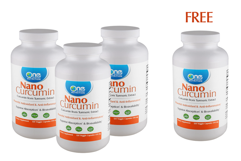 Nano Curcumin -120 Caps - 250mg - Buy3 Get 1 FREE