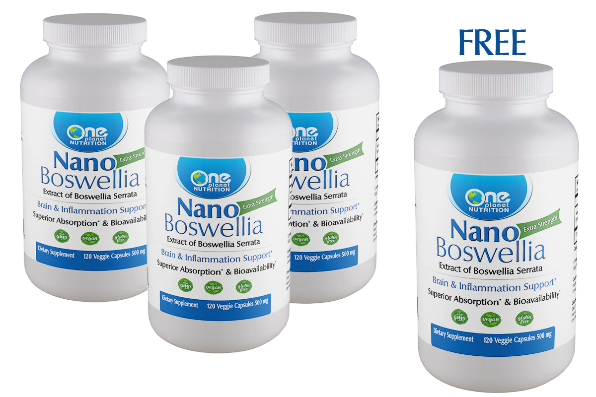 Nano Boswellia (Frankincense) - 120 Caps - 500 mg - Buy 3 Get 1