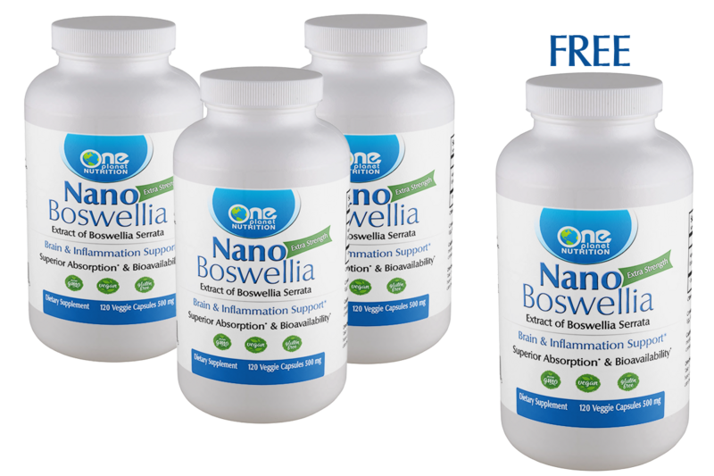 Nano Boswellia (Frankincense) - 120 Caps - 500 mg - Buy 3 Get 1