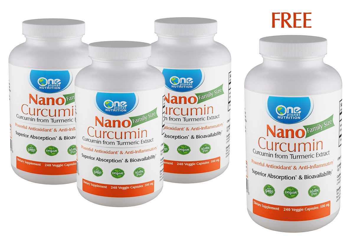 Nano Curcumin - 240 Caps - 500 mg   Buy 3 Get 1 Free