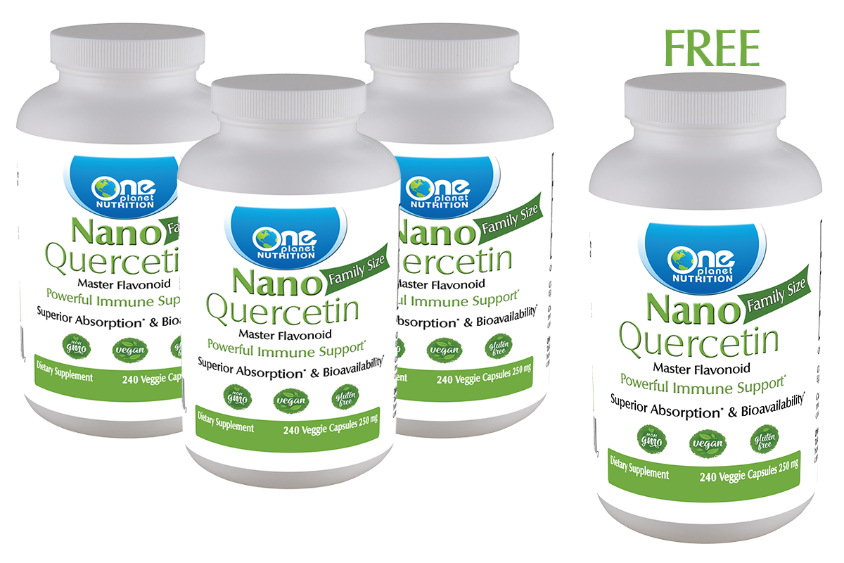 Nano Quercetin - 240 Caps - 250 mg  Buy 3 Get 1 Free