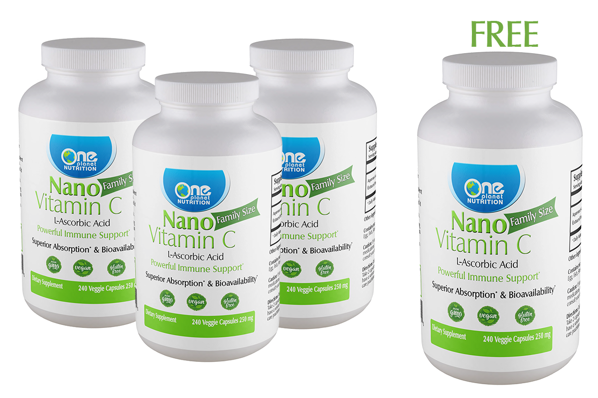Nano Vitamin C - 240 Caps - 250 mg  Buy 3 Get 1 Free