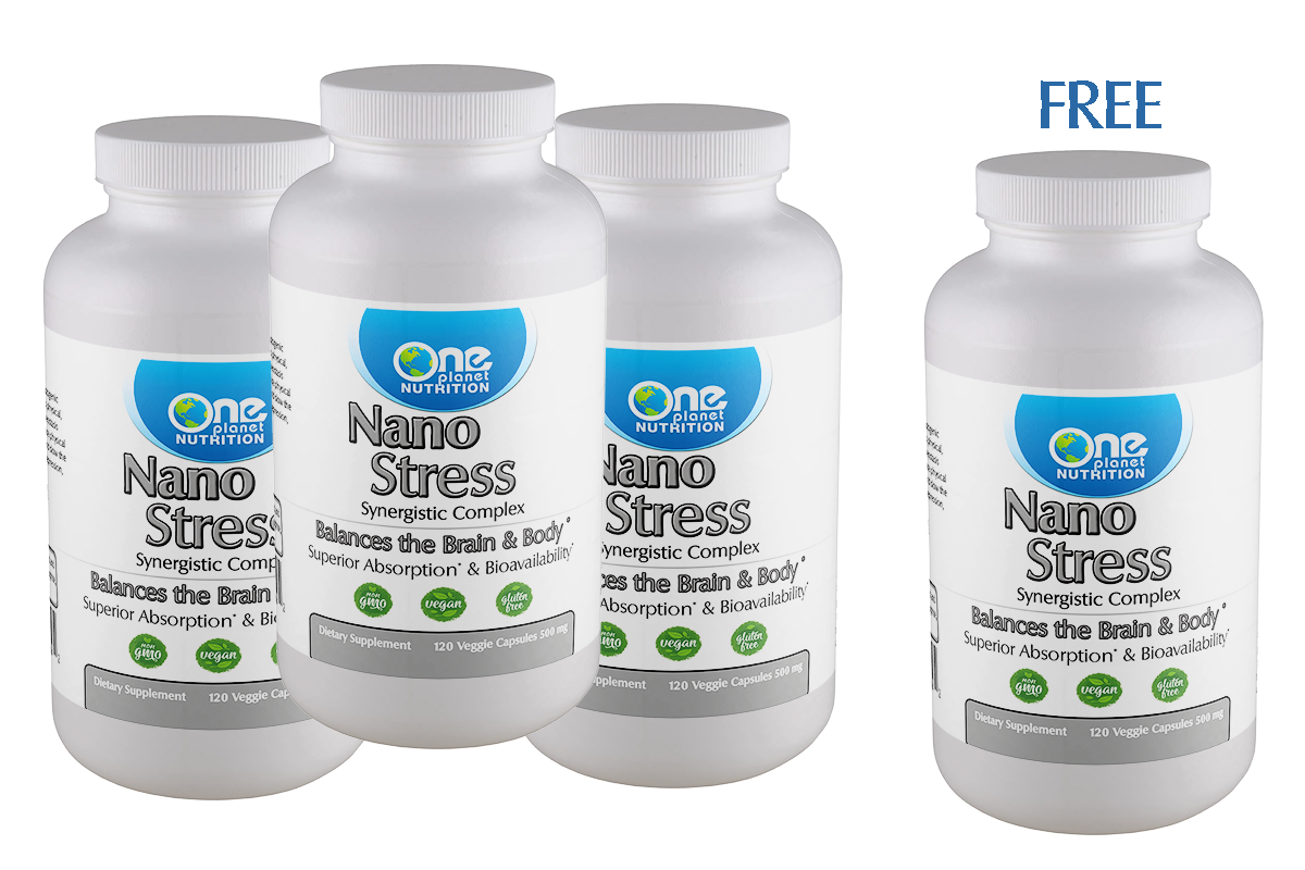 Nano Stress - 120 Caps - 500 mg - Buy3 Get 1 Free
