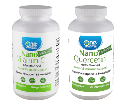 Nano VitaminC &amp; Nano Quercetin - 240ct - 250mg -Both Bottles