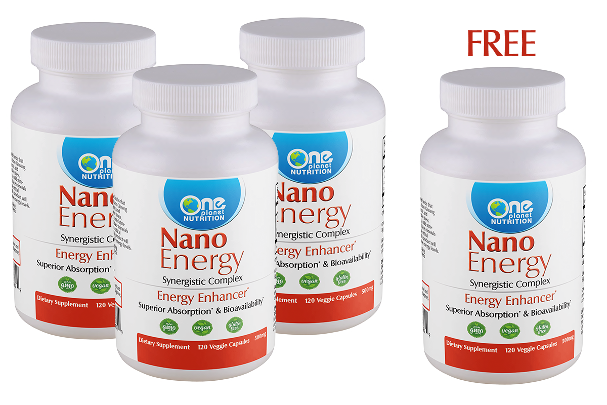 Nano Energy - 120 Caps - 500 mg - Buy 3 Get 1 Free