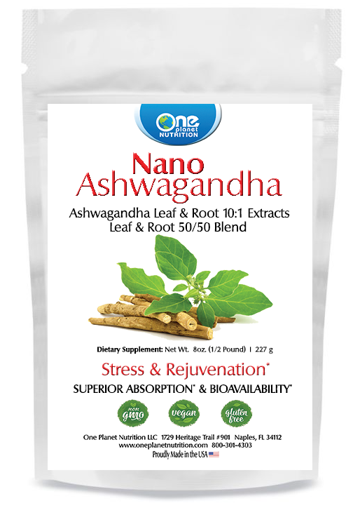 Nano Ashwagandha Root &amp; Leaf - 8 oz