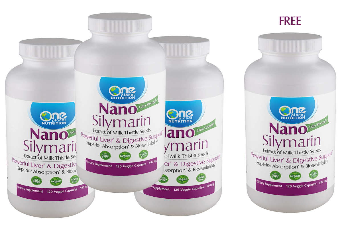 Nano Silymarin - 120 Caps - 500 mg -  Buy 3  Get 1 FREE