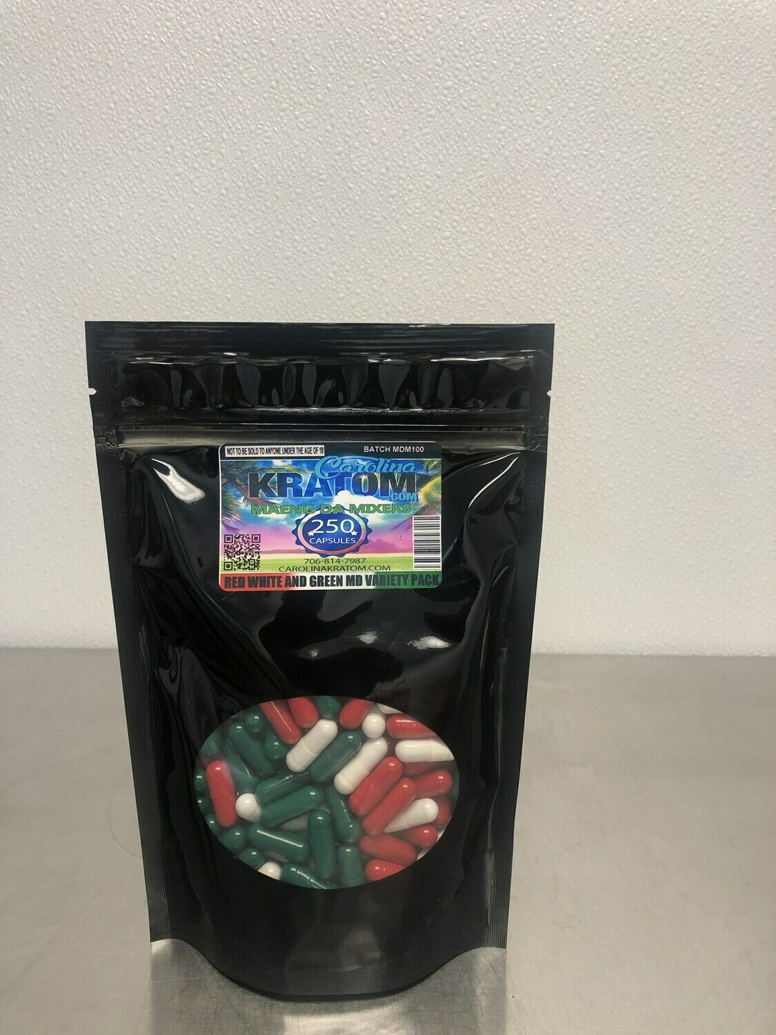 Mixed Maeng da  CAPSULES &quot;00&quot;, Quantity: 250 Count 00 Capsules Mixed Maeng Da