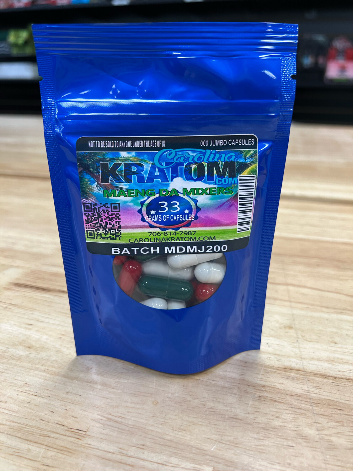 Maeng Da Mixers JUMBO CAPSULES  Size 000 (Click For Options), quantity: 33 Gram JUMBO Capsules