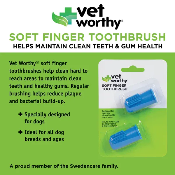 Vet Worthy Pet Soft Finger Toothbrush 2ct.