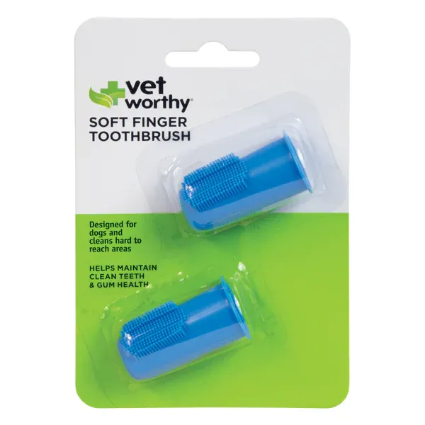 Vet Worthy Pet Soft Finger Toothbrush 2ct.
