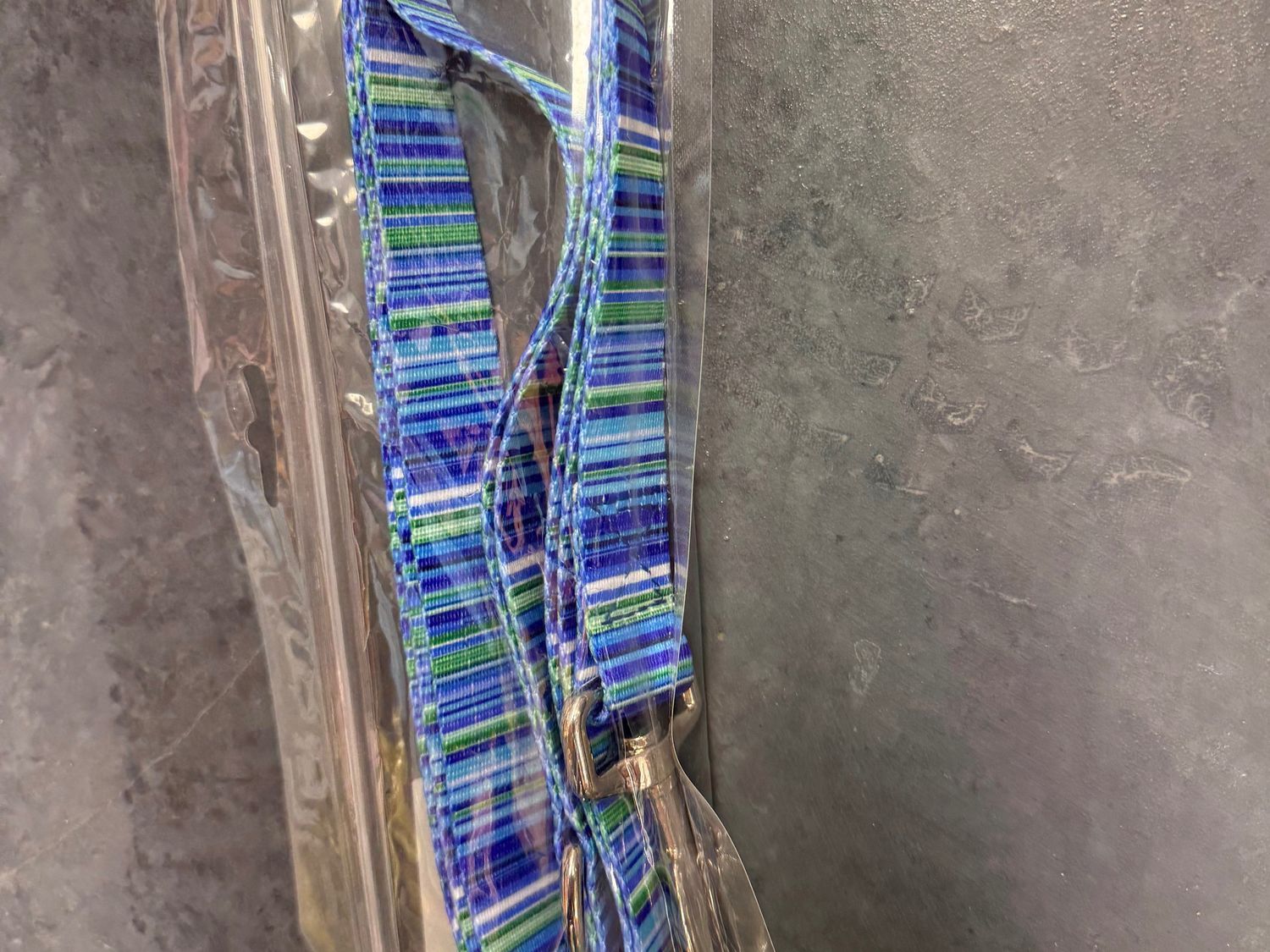 Pawsitively Blue Stripe Print 4 Foot Leash