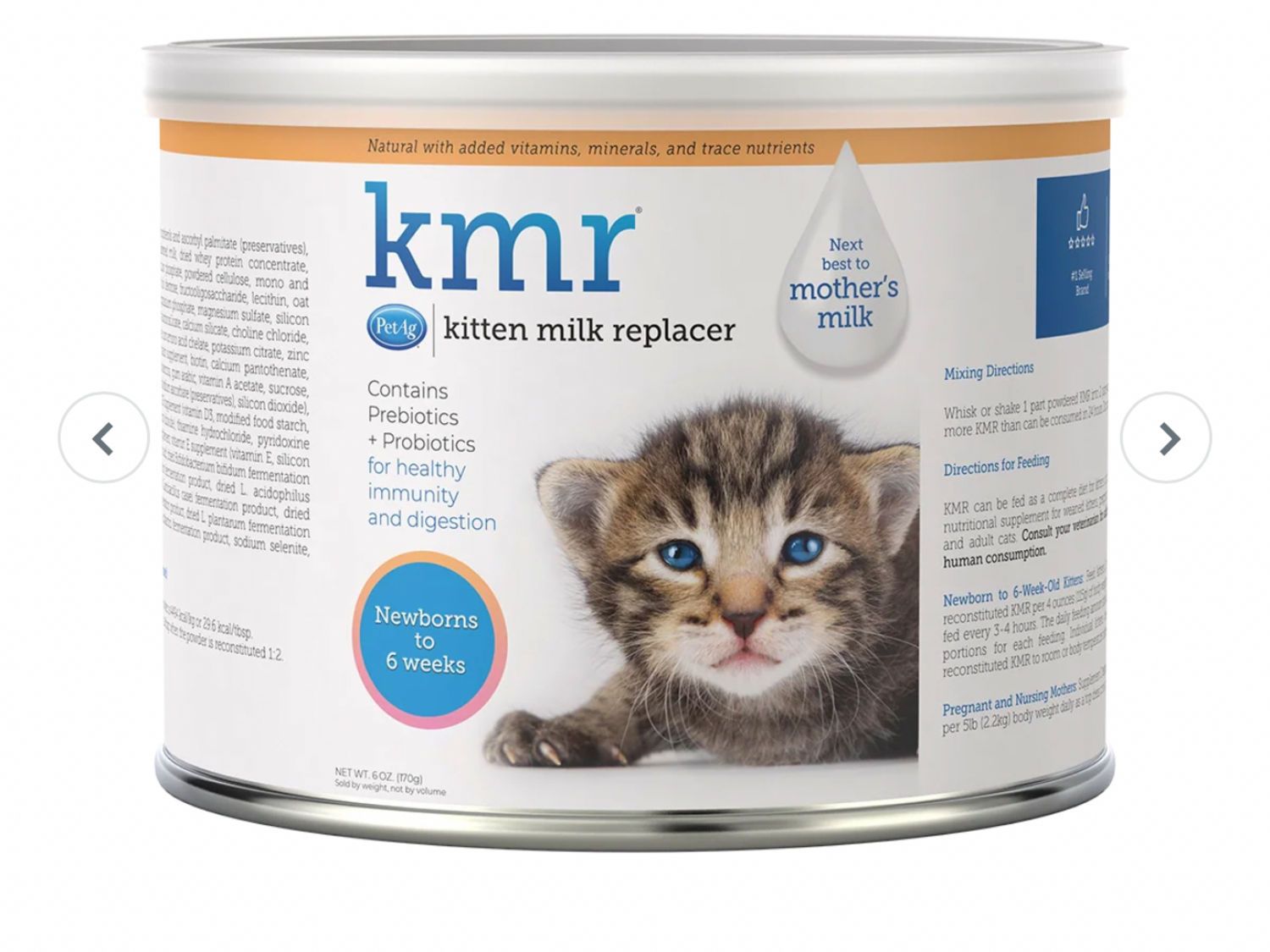 KMR Kitten Milk Replacer Powder 6oz.