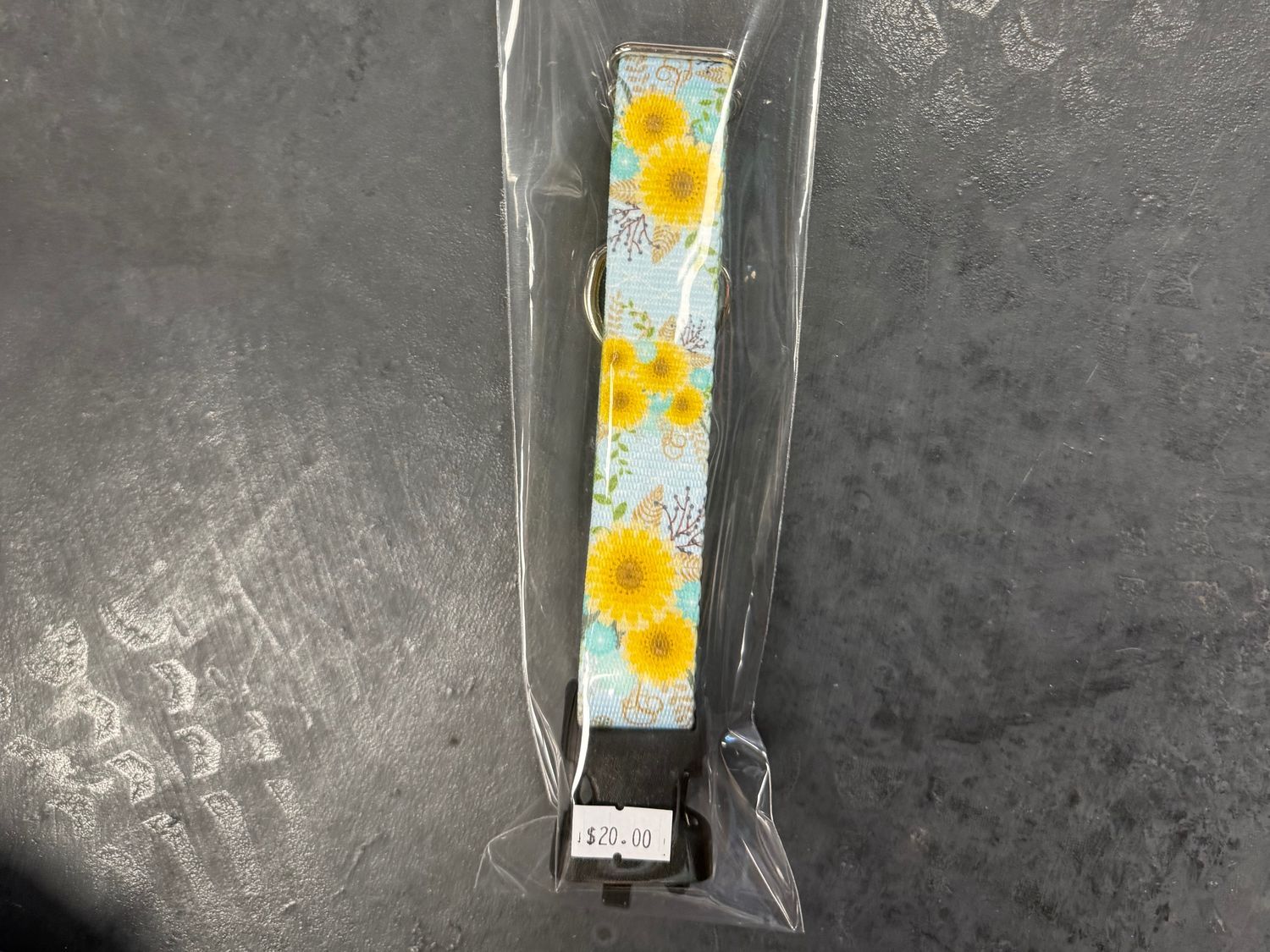 Pawsitively Sunflower Print Pet Collar Medium (15"-18")
