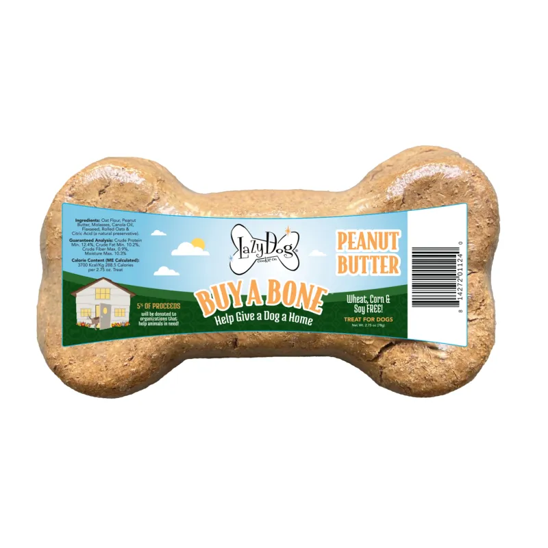 Lazy Dog Mega Bone Buy A Bone Peanut Butter 2.75 oz