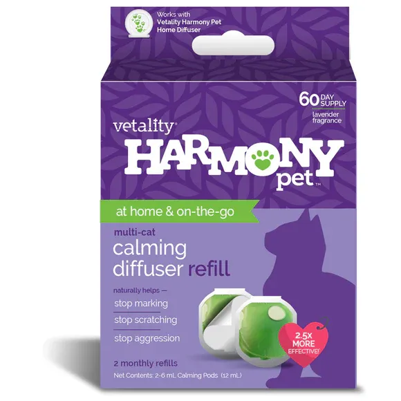 Vetality Harmony Pet Calming Home Diffuser Refills Cats 2ct
