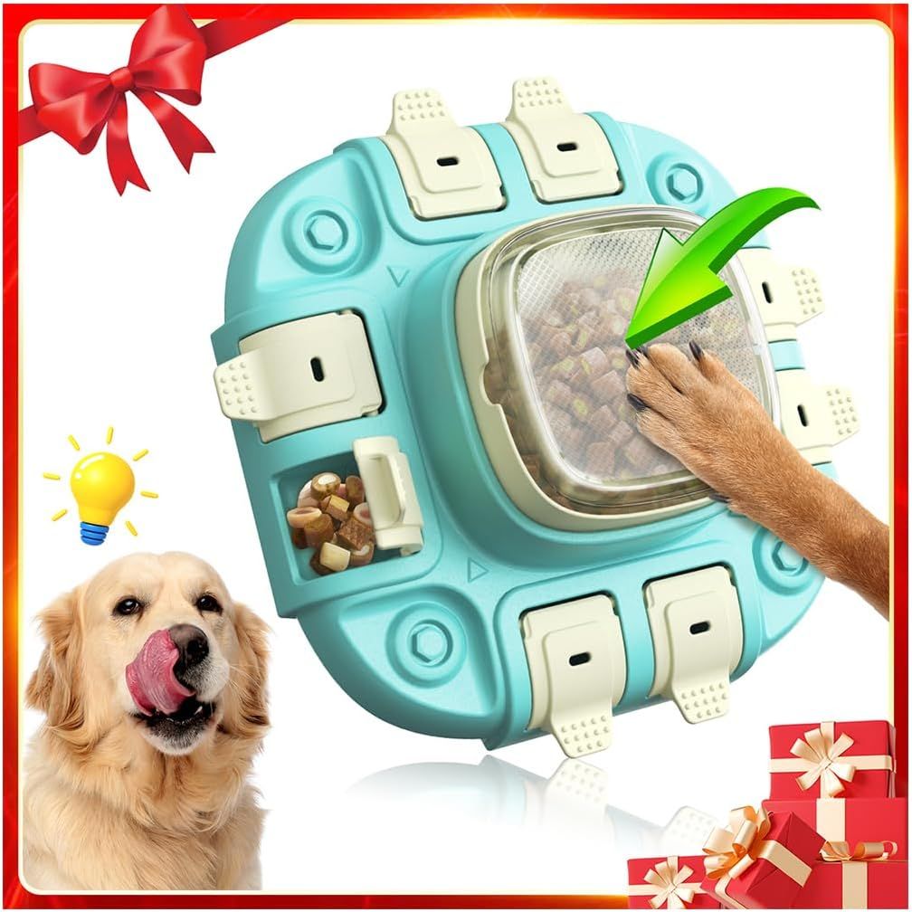 Dog Puzzle Feeder Blue
