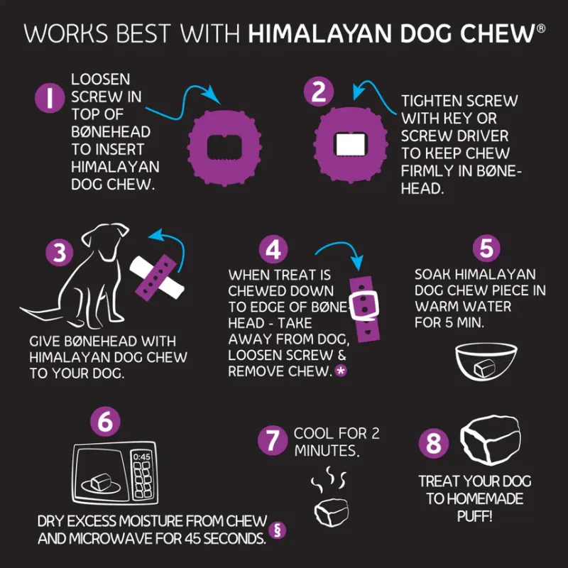 Himalayan Dog Chew Bonehead Dog Chew Holder Small