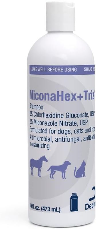 MiconaHex+Triz Medicated Antifungal &amp; Antibacterial Shampoo for Dogs, Cats &amp; Horses