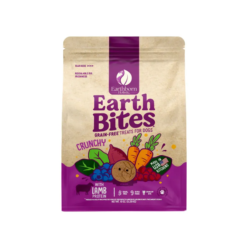 Earthborn EarthBites Grain-free Crunchy Dog Treats Lamb Protein 2lb