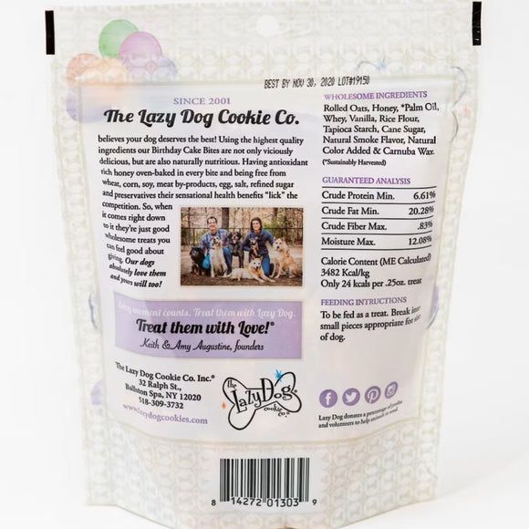 Lazy Dog Birthday Cake Bites Dog Treat 5oz
