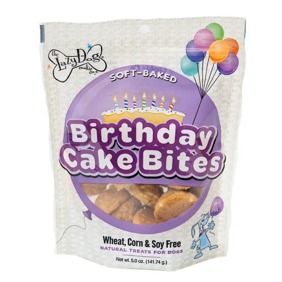 Lazy Dog Birthday Cake Bites Dog Treat 5oz