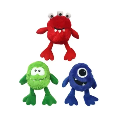 Multipet Dog Toy Plush Monster with Large Squeaker Assorted 9"