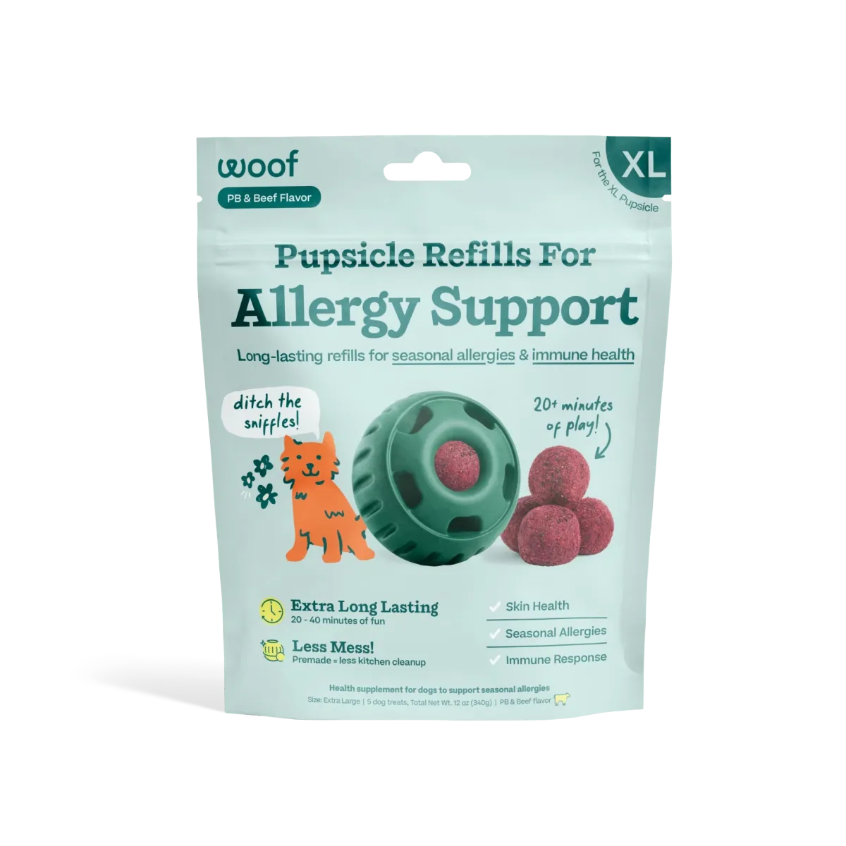 WOOF Allergy Support Wellness Pops - Extra Large