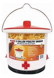 Heated Plastic Poultry Drinker 2 Gal 