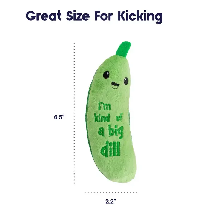 Catstages Crunchy Pickle Kicker Cat Toy Green