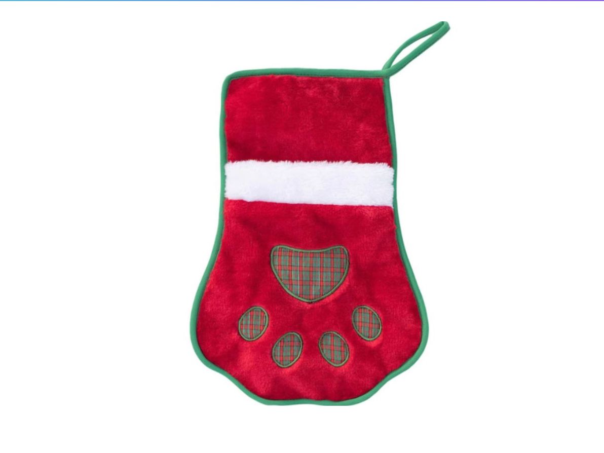 Zippy Paws Holiday Stocking Paw Med