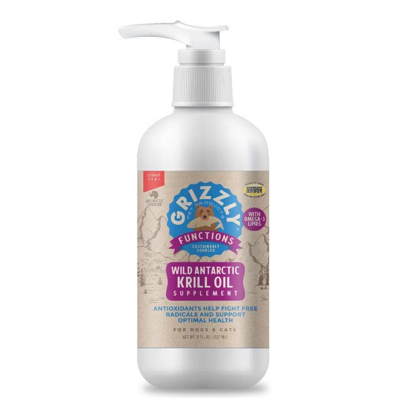 GRIZZLY DOG LIQUID ANTIOXIDANT KRILL OIL 8OZ