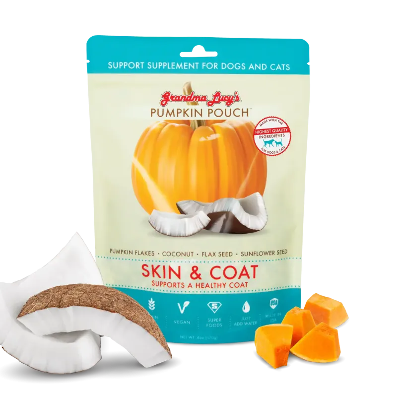 Grandma Lucy's Pumpkin Pouch Skin &amp; Coat Support Supplement for Dogs &amp; Cats