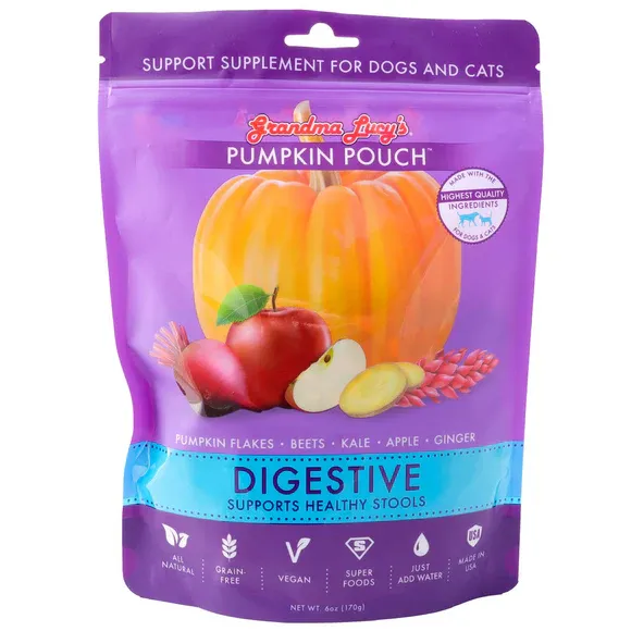Grandma Lucy's Pumpkin Pouch Digestive Supplement for Dogs &amp; Cats