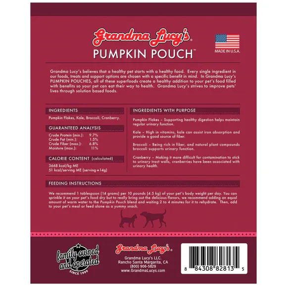 Grandma Lucy's Pumpkin Pouch Bladder 6oz