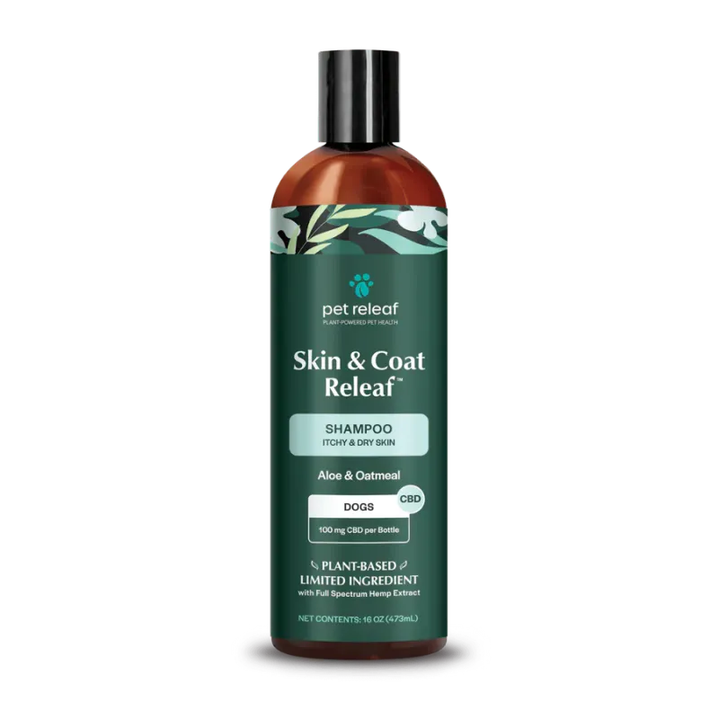 Pet Releaf Skin &amp; Coat Releaf Itchy &amp; Dry Skin w/ Aloe &amp; Oatmeal Dog CBD Shampoo