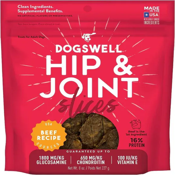 Dogswell Hip &amp; Joint Slices, Beef 8oz