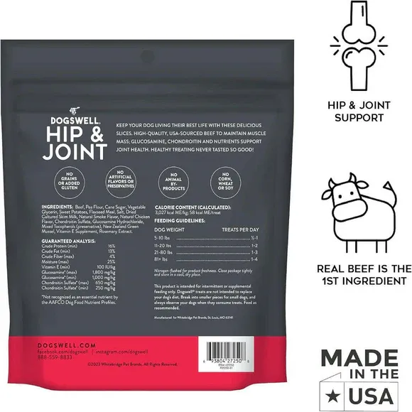 Dogswell Hip &amp; Joint Slices, Beef 8oz