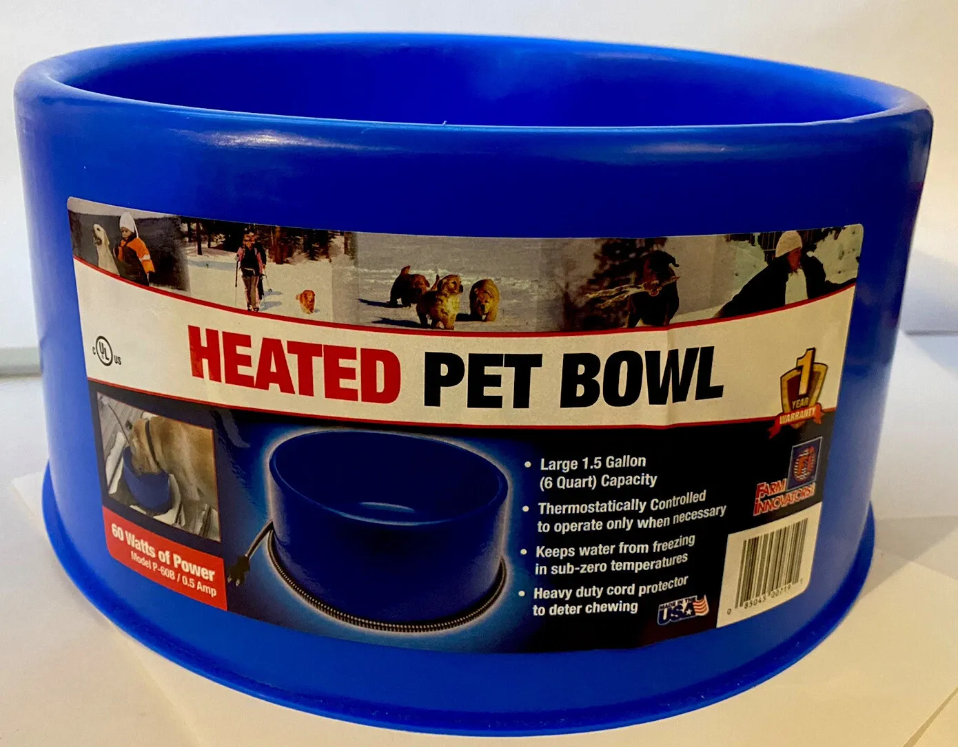 Round Heated Pet Bowl 60 Watt