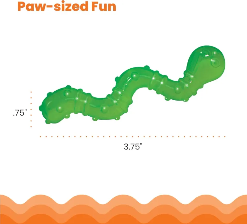Catstages Orkakat Wiggle Worm Dental Catnip Cat Chew Toy