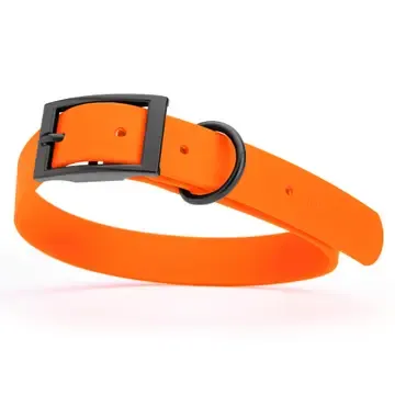 Biothane Waterproof Collar - Hunter Orange 22"-25" 1"