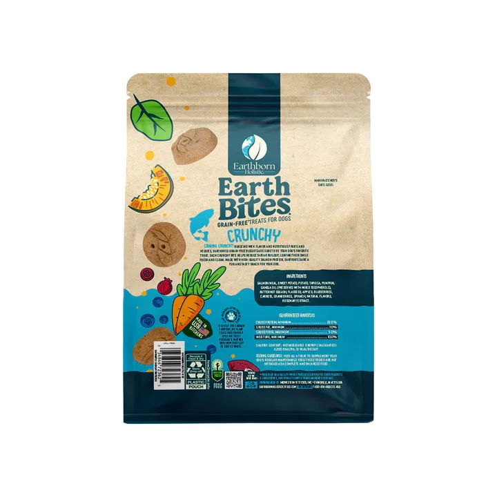 Earthborn EarthBites Crunchy Salmon &amp; Pumpkin Dog Treat 2# Grain Free