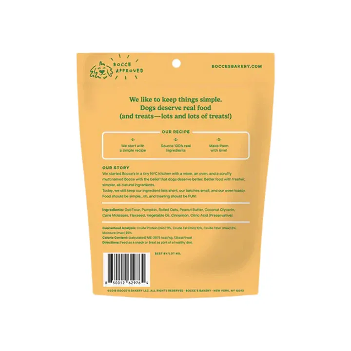 Bocce's Bakery Pumpk'n Spice Soft &amp; Chewy Dog Treats 6oz